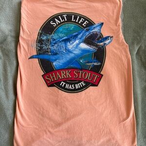 Salt Life Shark Stout Tee - Peach